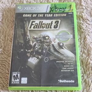Xbox 360 Fallout 3 Game Of The Year Edition, Game Disc, Case And Survival Guide